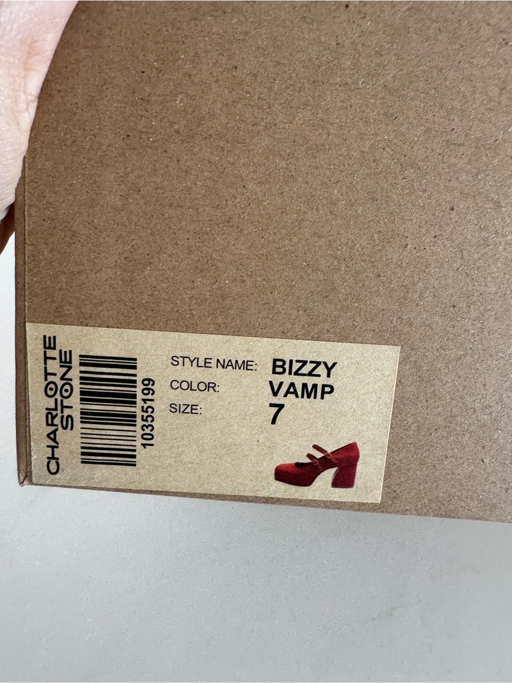 Nib charlotte stone bizzy in vamp sz 7 - Picture 4 of 8